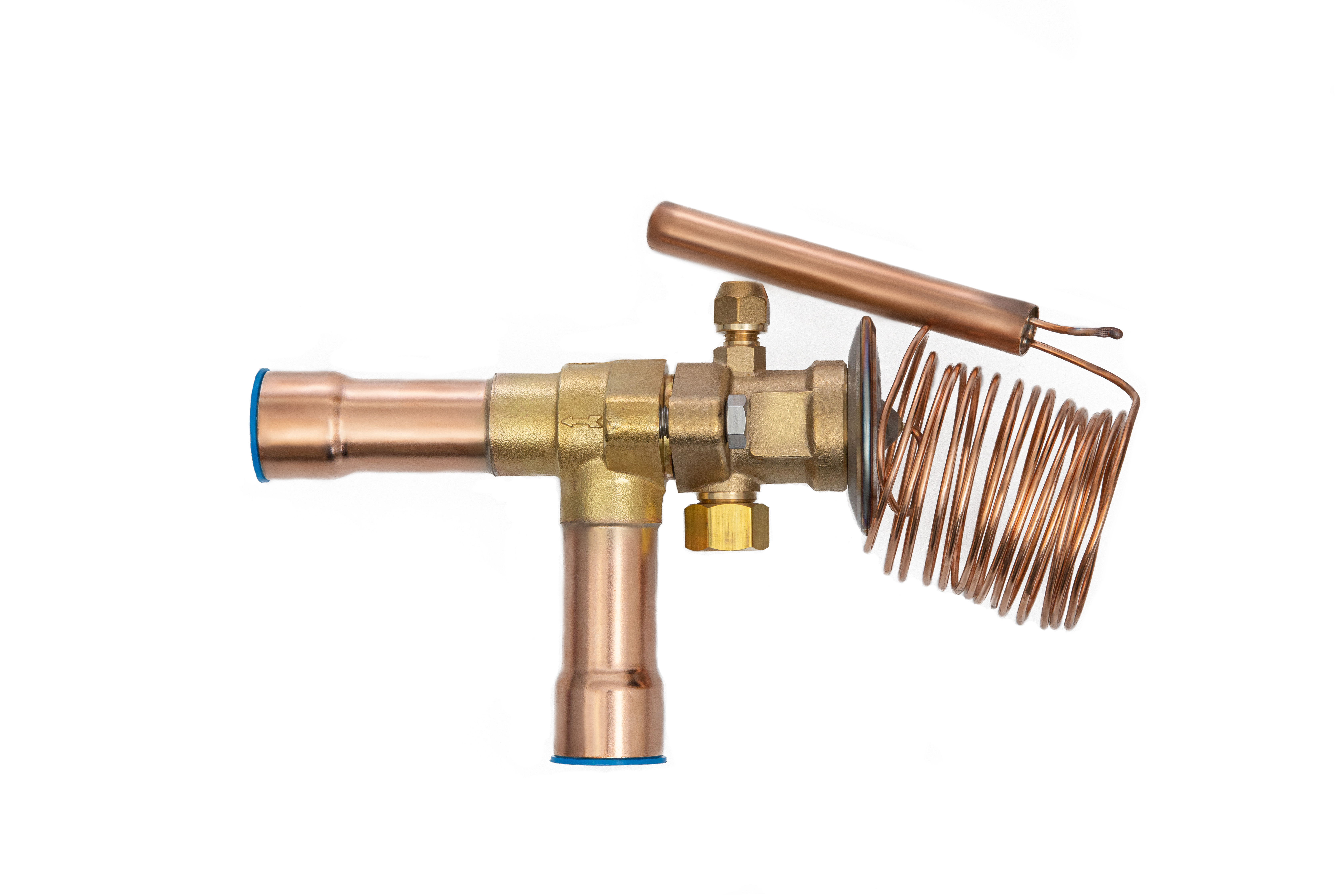 Ридан 069B2213R — Клапан терморегулирующий TE55-13.5, R22, T кипения -40...10 ℃, угловой, присоединительные патрубки 1"1/8