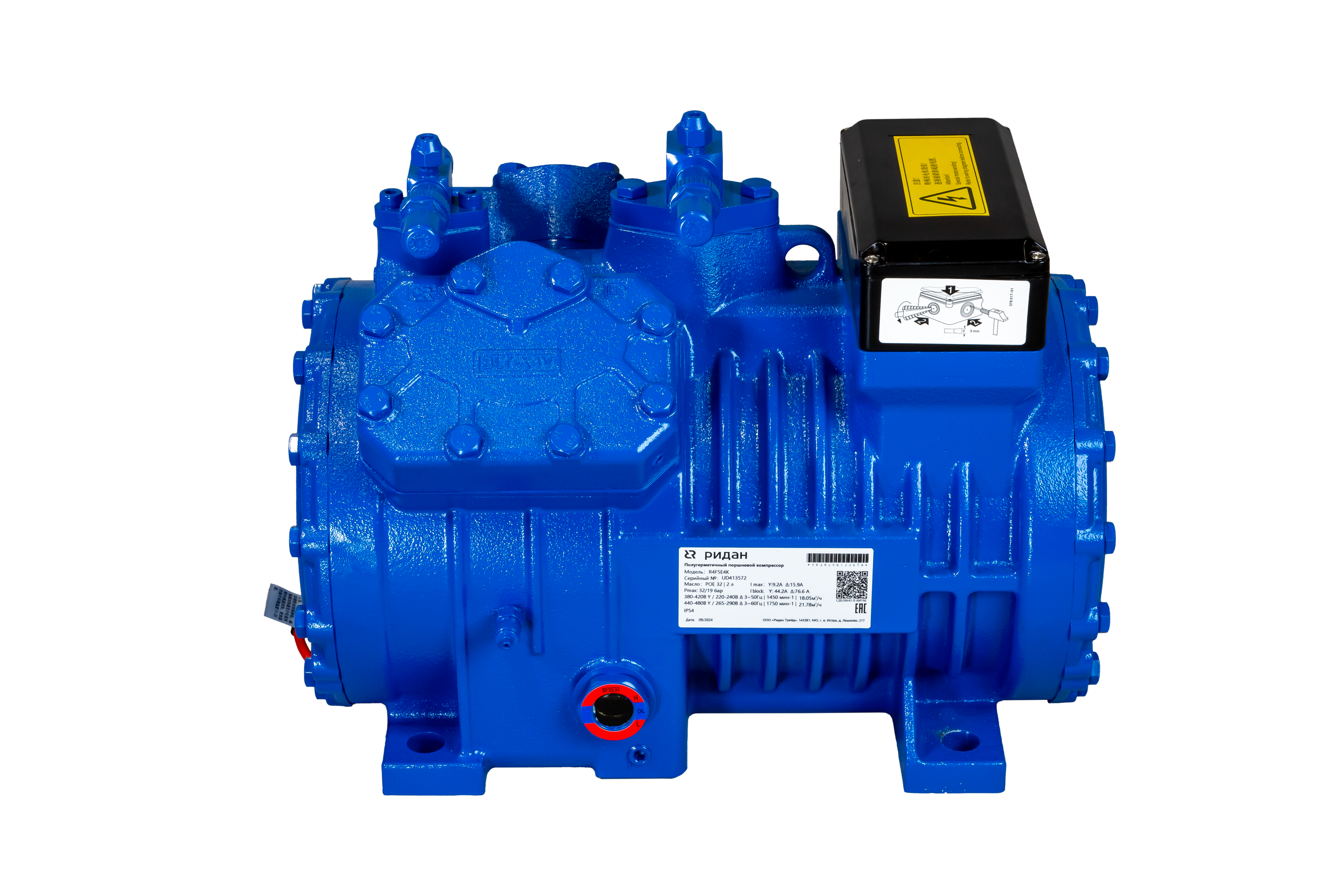 Ридан 171R4412 — Полугерметичный поршневой компрессор R4E7E4K
