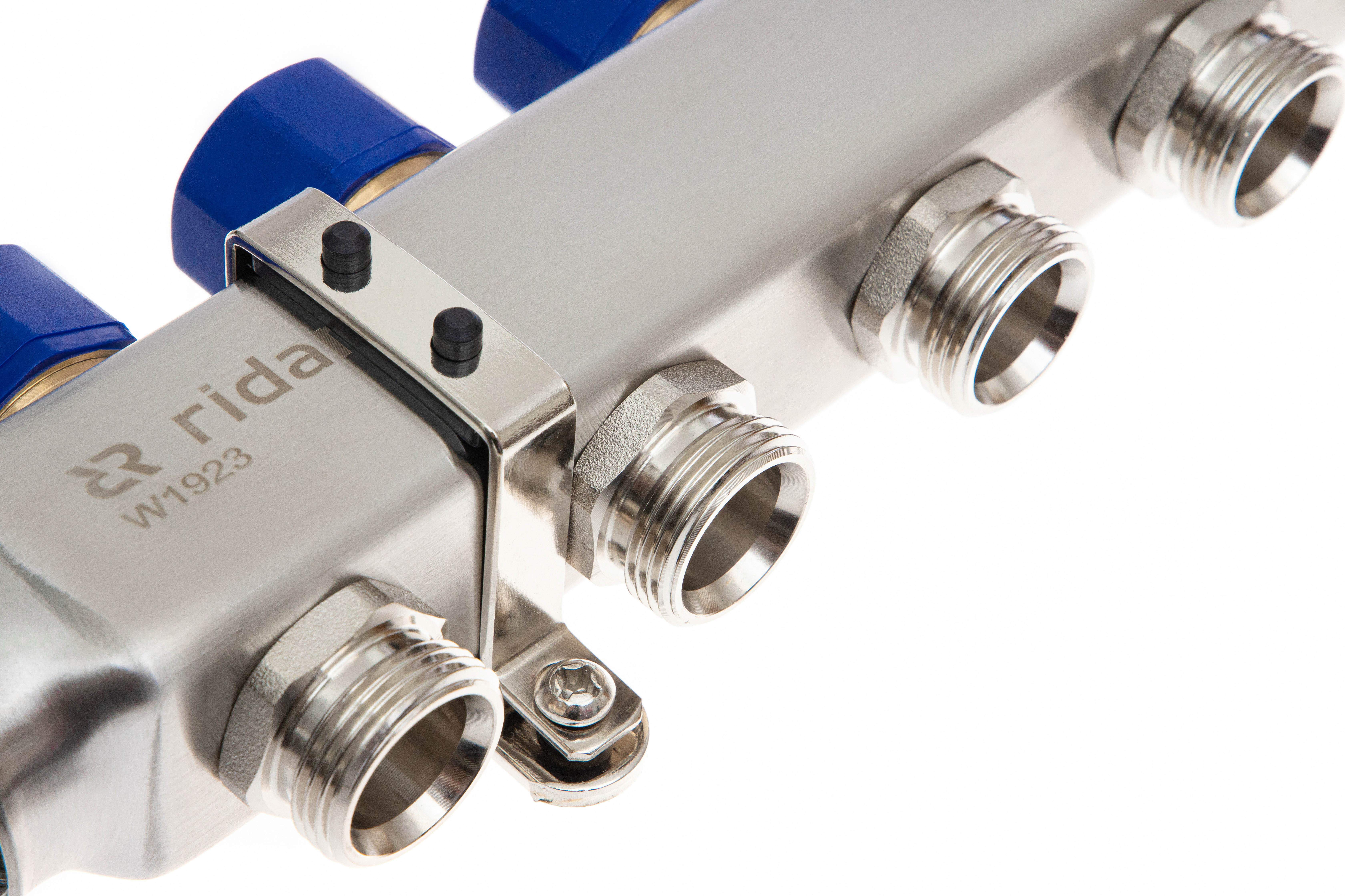 Ридан 088U0961R — Комплект коллекторов SSM-11RF set с расходомерами, кронштейнами, ручным воздухоотводчиком, сливным краном и торцевой заглушкой, 11 контуров