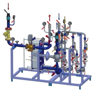 Ридан БТП-DS-ХХХ-YYY-P-R V2 - Стандартный узел с водоподогревателем для системы ГВС